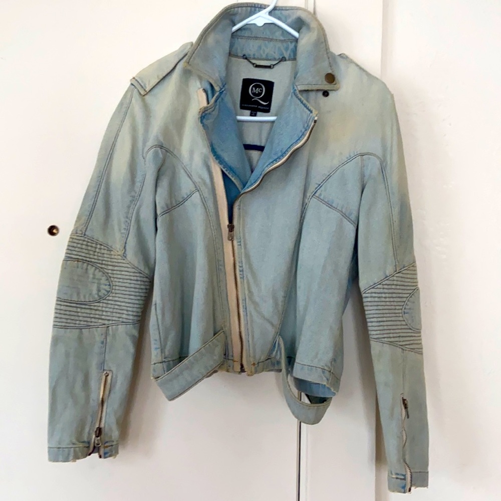 McQueen motorcycle denim jacket